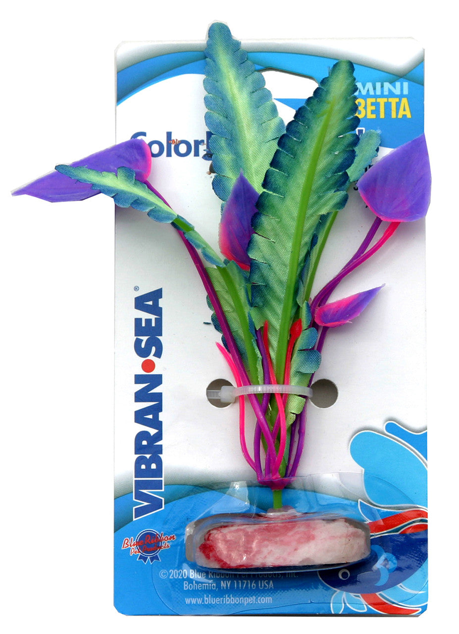 Blue Ribbon Colorburst Florals Ferndale Aquarium Plant Blue Mini