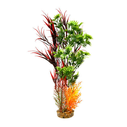 Blue Ribbon ColorBurst Florals Gravel Base Wild Mountain Plant Red 16.5 in - Aquarium