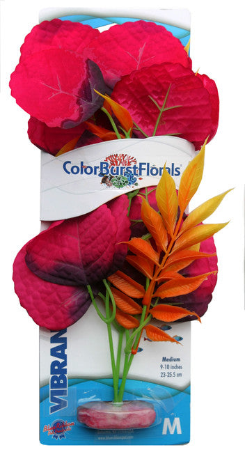 Blue Ribbon Colorburst Florals Melon Leaf Aquarium Plant Red MD