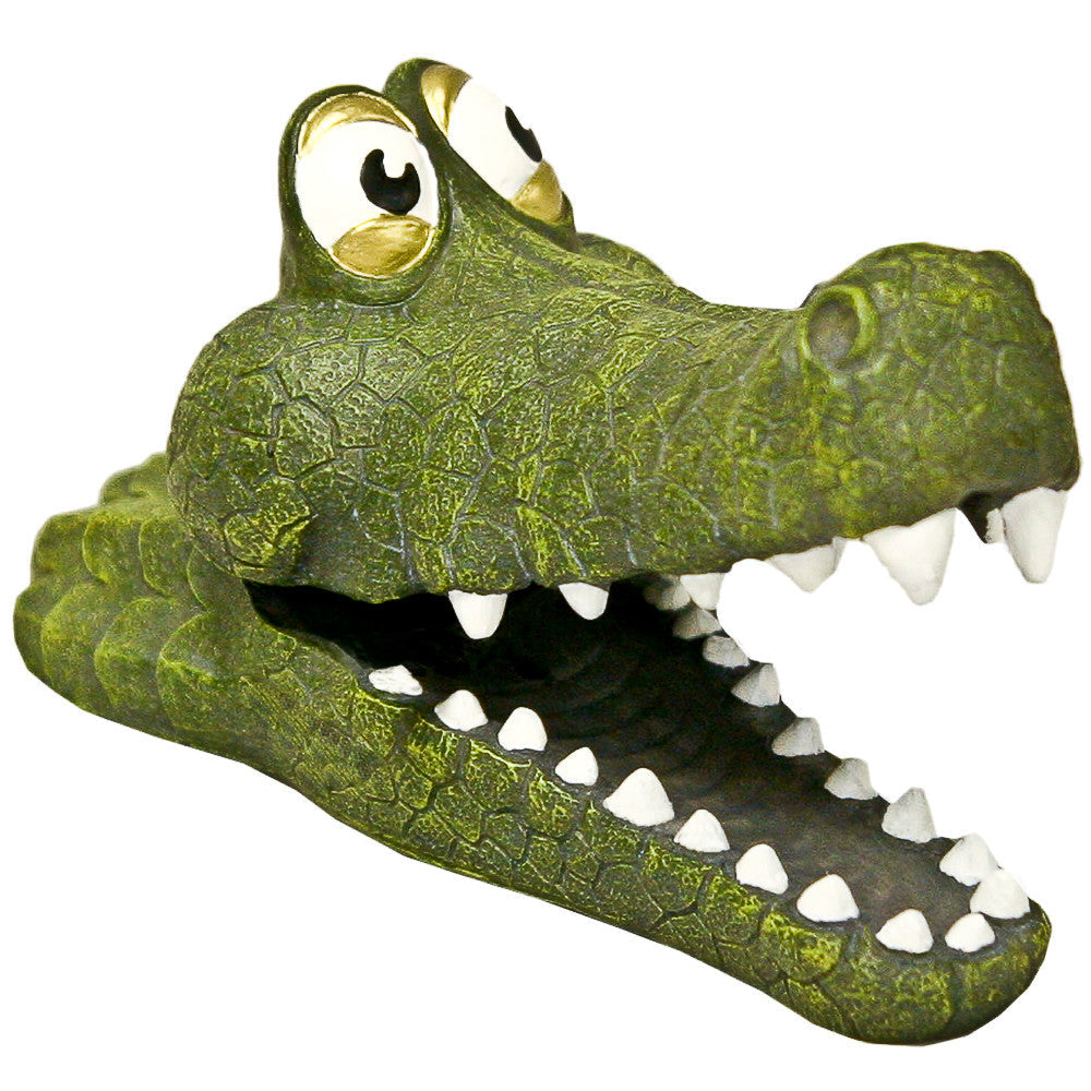 Blue Ribbon Exotic Environments Bubbling Action Alligator Aquarium Statue Green 2.5 in