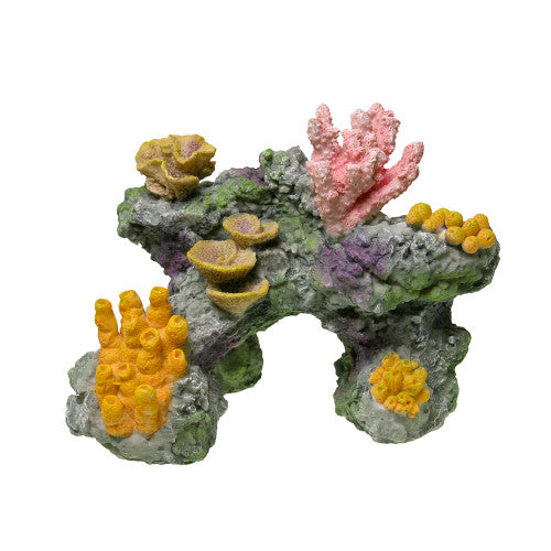 Blue Ribbon Exotic Environments Coral Reef Rock Aquarium Ornament Multi - Color 7.25in MD