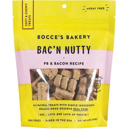 Bocces D Sft Chw Bcn Nutty 6oz{L + x} - Dog