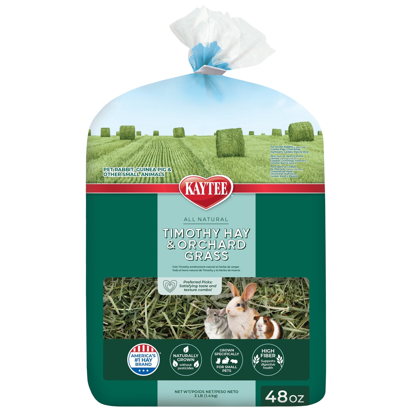 Kaytee Timothy Hay & Orchard Grass 48 oz 071859006987