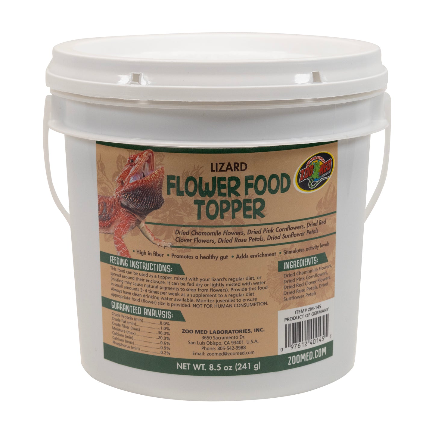 Zoo Med Lizard Flower Food Topper 8.5 oz 097612401455
