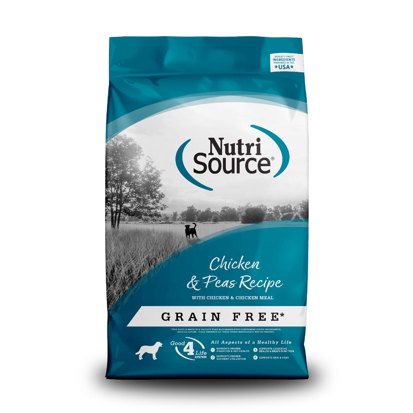 NutriSource Grain Free Dry Dog Food Chicken & Peas 26 lb 073893290100