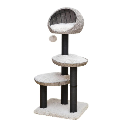 PetPals Tundra 3-Level Cat Tree Ivory 50 in 818483016995