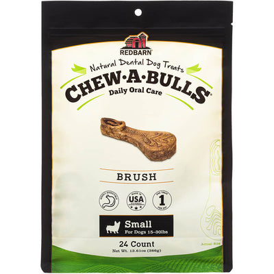 Redbarn Pet Products Chew-A-Bulls Dental Dog Treat Brush 24 pk, Small 785184011393