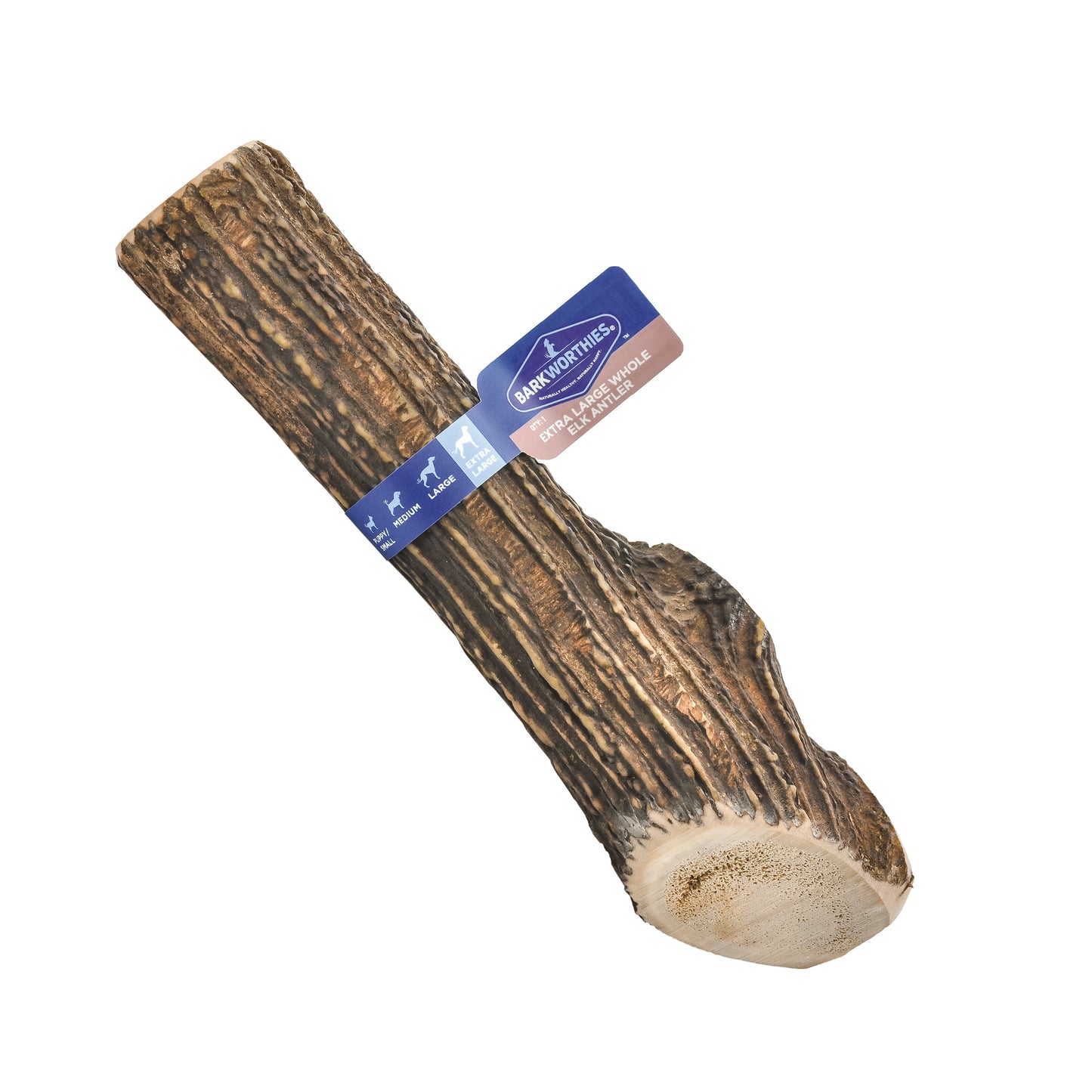 Barkworthies Whole Elk Antler Dog Treat X-Large 840139126710