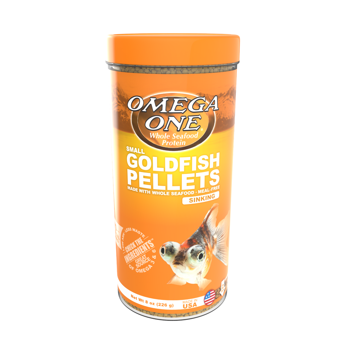 Omega One Goldfish Sinking Pellet Fish Food Small Pellets 8 oz 698220024618