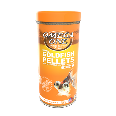 Omega One Goldfish Sinking Pellet Fish Food Small Pellets 8 oz 698220024618