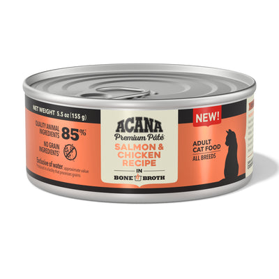 Acana Premium Pùté Canned Cat Food Salmon & Chicken 12ea/5.5 oz 064992721824