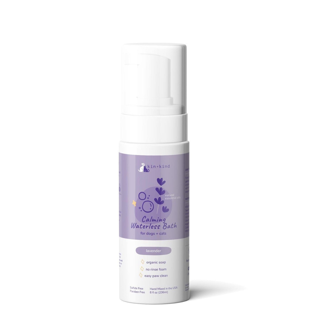 Calming Lavender Natural Waterless Bath for Dogs & Cats 8 oz 854362006091