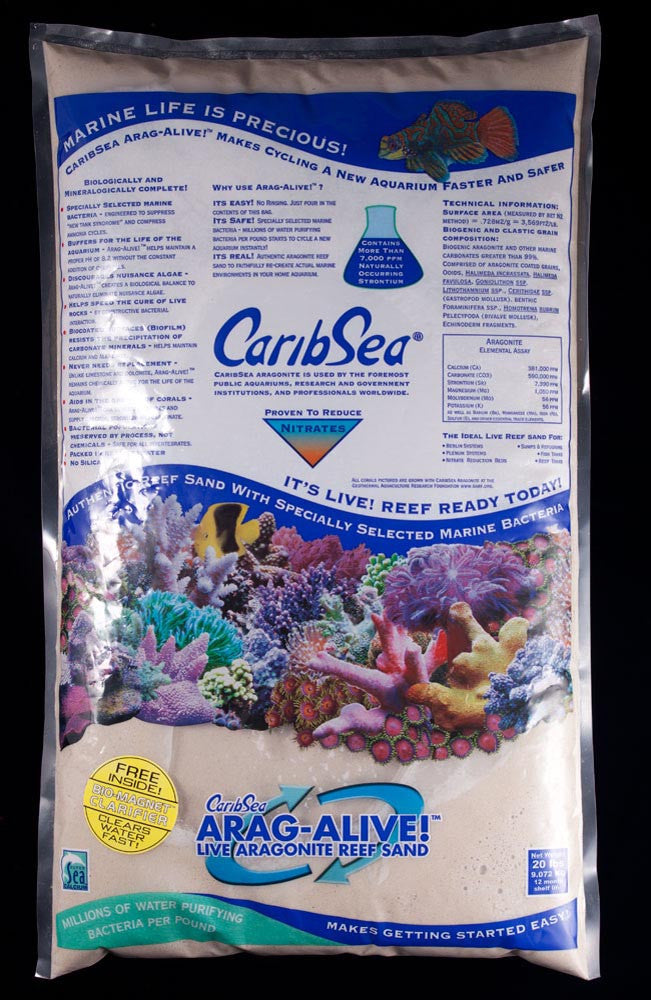 CaribSea Arag-Alive Bahamas Oolite Aquarium Sand 20 lb