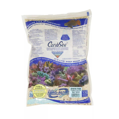 CaribSea Arag - Alive Bimini Pink Aquarium Substrate 2/20 lb