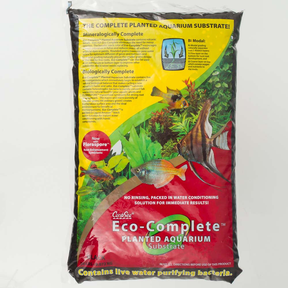 CaribSea Eco-Complete Planted Aquarium Gravel Black 10 lb