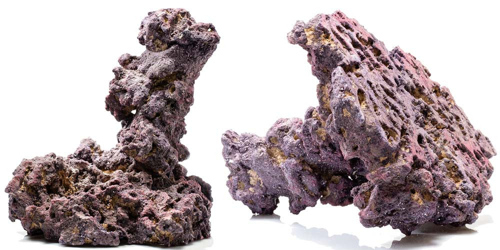 CaribSea LifeRock Shrooms Purple, Brown 12 in 2 Pack