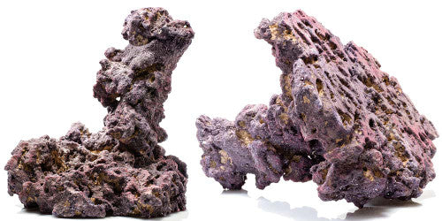CaribSea LifeRock Shrooms Purple Brown 12 in 2 Pack - Aquarium