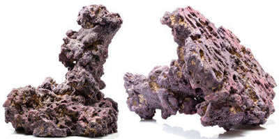 CaribSea LifeRock Shrooms Purple Brown 12 in 2 Pack - Aquarium