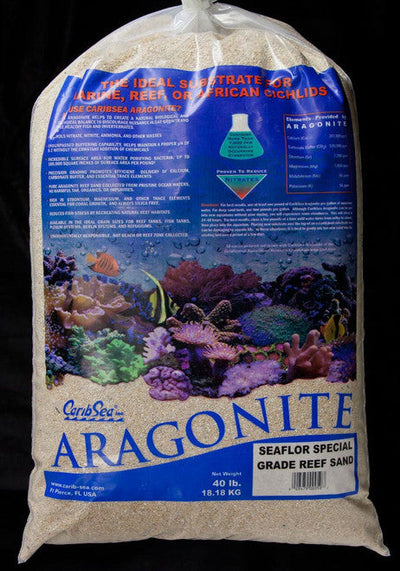 CaribSea Seafloor Special Grade Dry Aragonite Reef Sand 40 lb - Aquarium