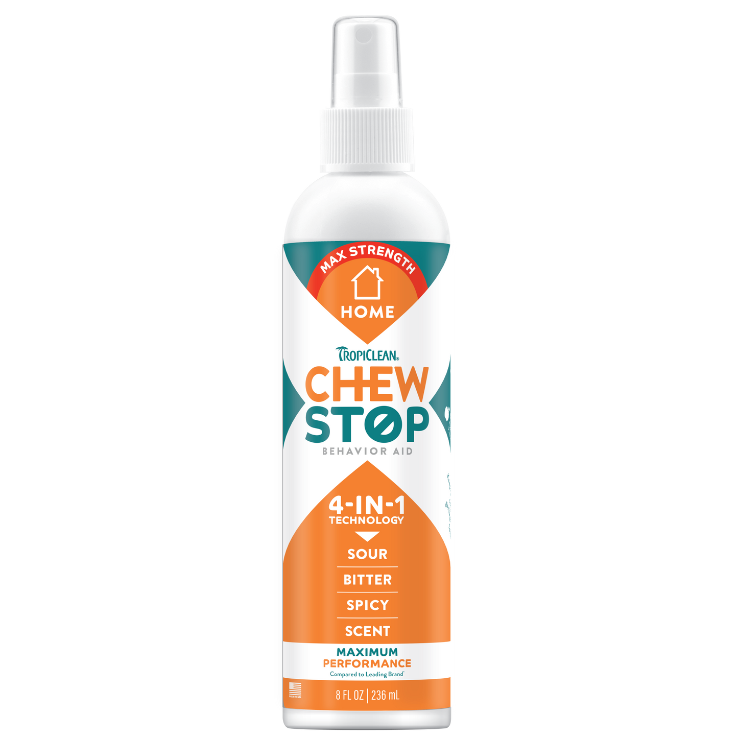 TropiClean Chew Stop Behavior Aid Max Strength Home Spray 8 oz 645095007710