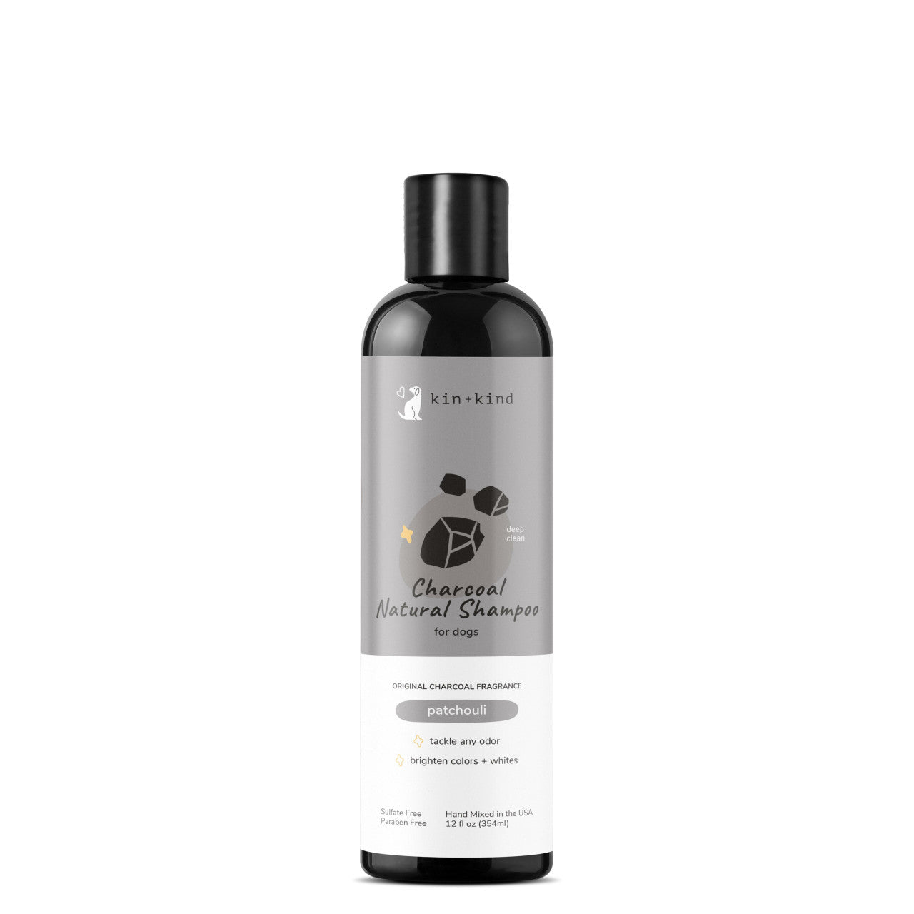 Charcoal Deep Clean Natural Shampoo for Dogs Patchouli 12 oz 854362006503
