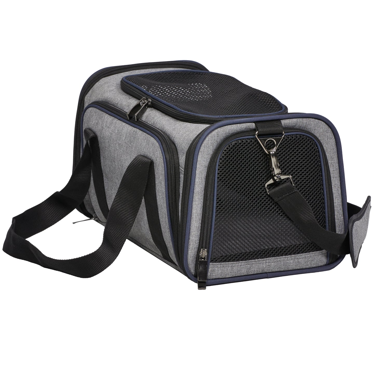 MidWest Homes for Pets Duffy Expandable Dog Carrier Gray Small 027773026211