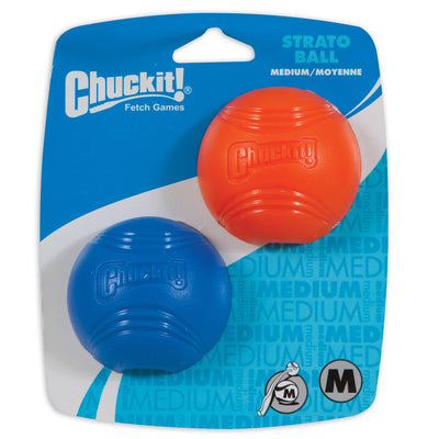 Chuckit! Strato Ball Dog Toy Blue/Orange 2pk SM