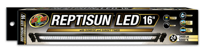Zoo Med Reptisun LED w/Sunrise & Sunset Timer Terrarium Hood 16 in, 24 W 097612320916