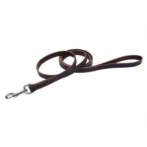 Circle T Latigo Leather Dog Leash Brown 3/4 in x 6 ft