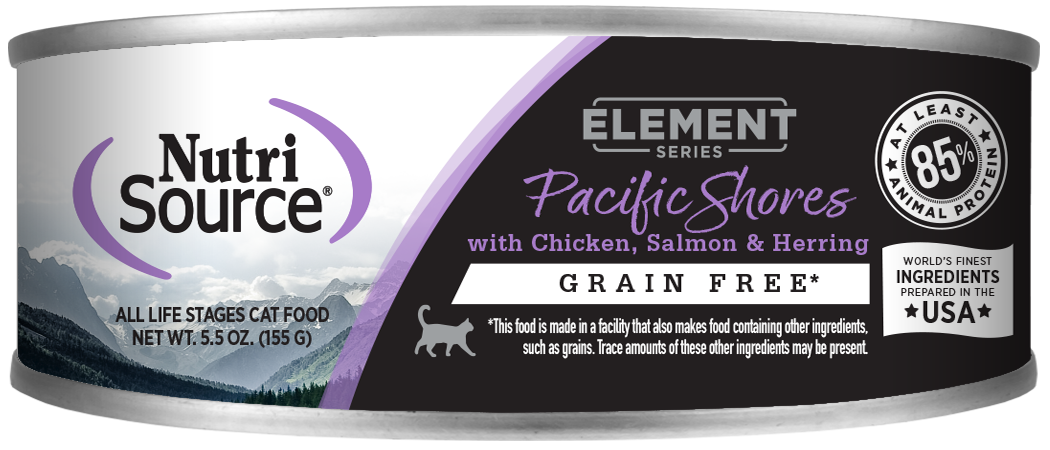NutriSource Element Series Grain Free Canned Cat Food Pacific Shores 12ea/5.5 oz 073893069119