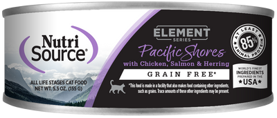 NutriSource Element Series Grain Free Canned Cat Food Pacific Shores 12ea/5.5 oz 073893069119