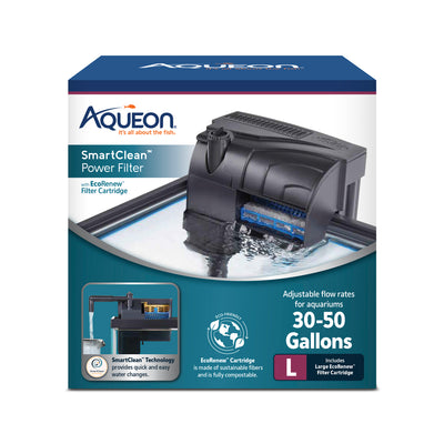 Aqueon SmartClean Power Filter with EcoRenew Filter Cartridge 30-50 gal 015905002776