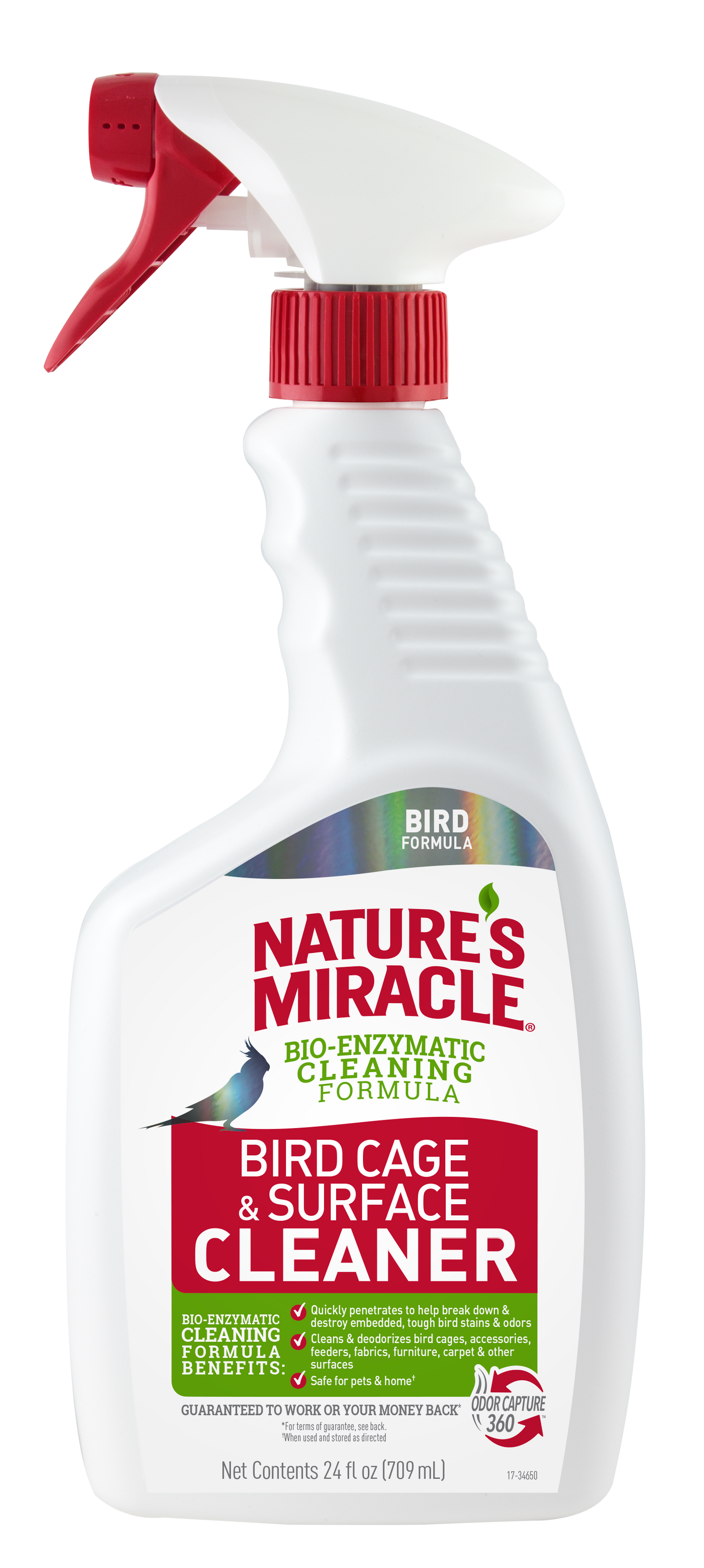 Nature's Miracle Bird Cage & Surface Cleaner w/Trigger 24 oz 018065984692