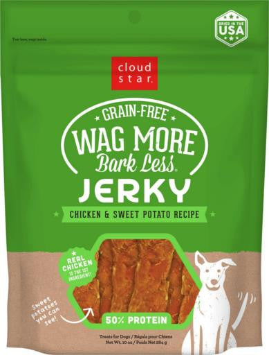 Cloud Star Wag More Bark Less Grain Free Jerky Chicken & Sweet Potato 10 oz. {L + 1RR} 938232 - Dog