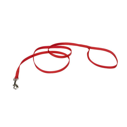Coastal Single - Ply Nylon Dog Leash Red 3/8 in x 4 ft