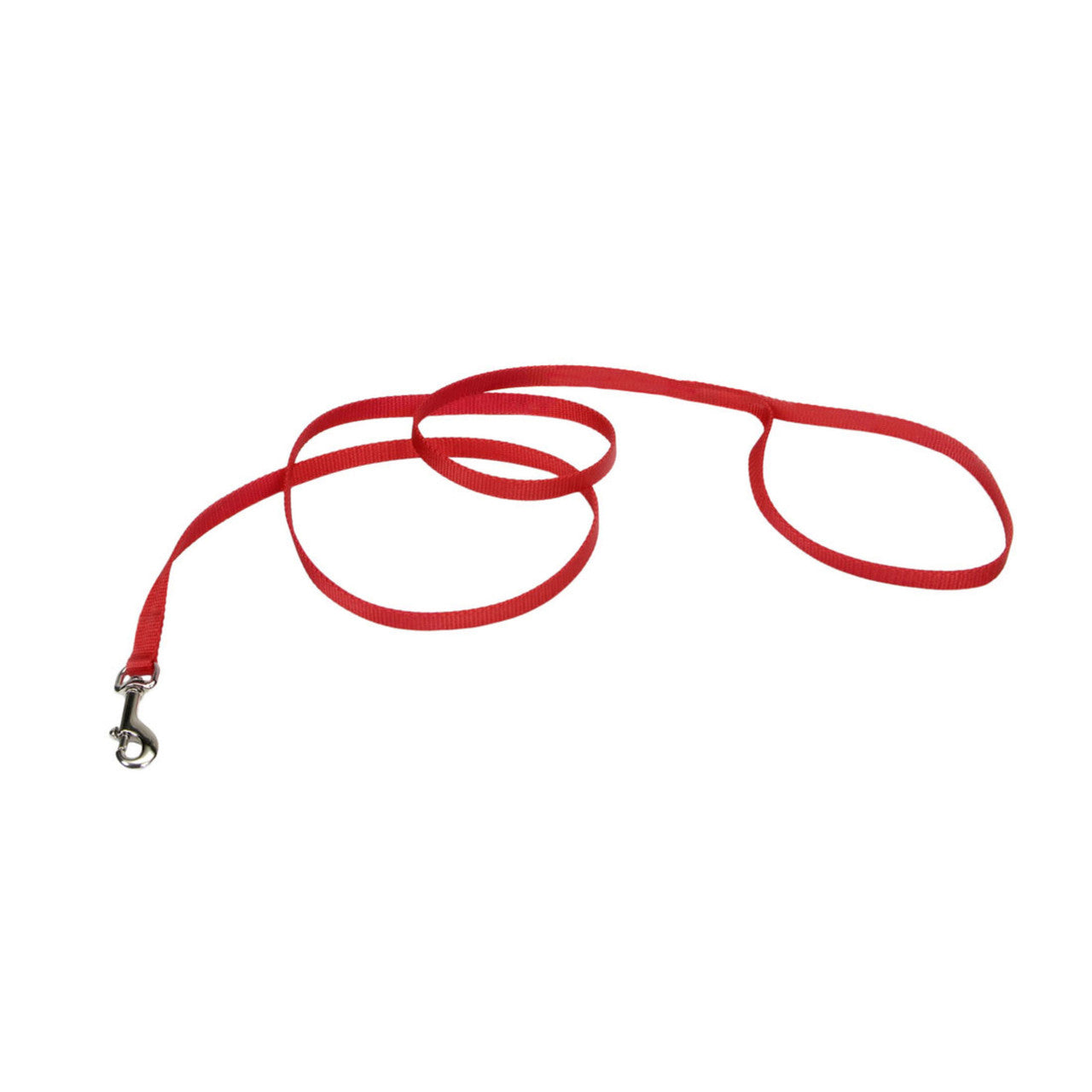 Coastal Single-Ply Nylon Dog Leash Red 3/8 in x 4 ft
