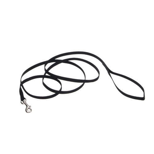 Coastal Style 306 3/8β x 6β Nylon Web Training Lead Black {L + b}764220(RR) - Dog
