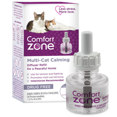 Comfort Zone Multicat Calming Diffuser Refill, 48 ml- 1 Refill, 30 day use 1 refill