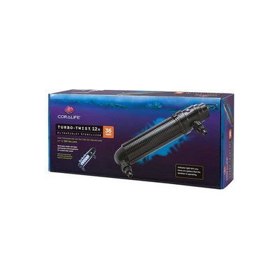 Coralife Turbo - Twist UV Sterilizer 12X Up to 500 Gallons - Aquarium