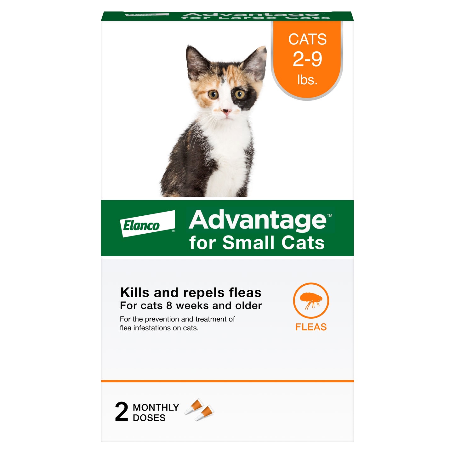 Elanco Advantage Topical Flea Treatment for Cats 2-Month Supply SmallCats (2-9 Lbs) 727804566517
