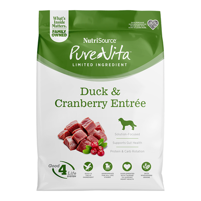 PURE VITA DOG DUCK & CRANBERRY 12LBS