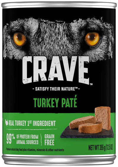 Crave Turkey Pate Canned Dog Food 12ea/12.5oz
