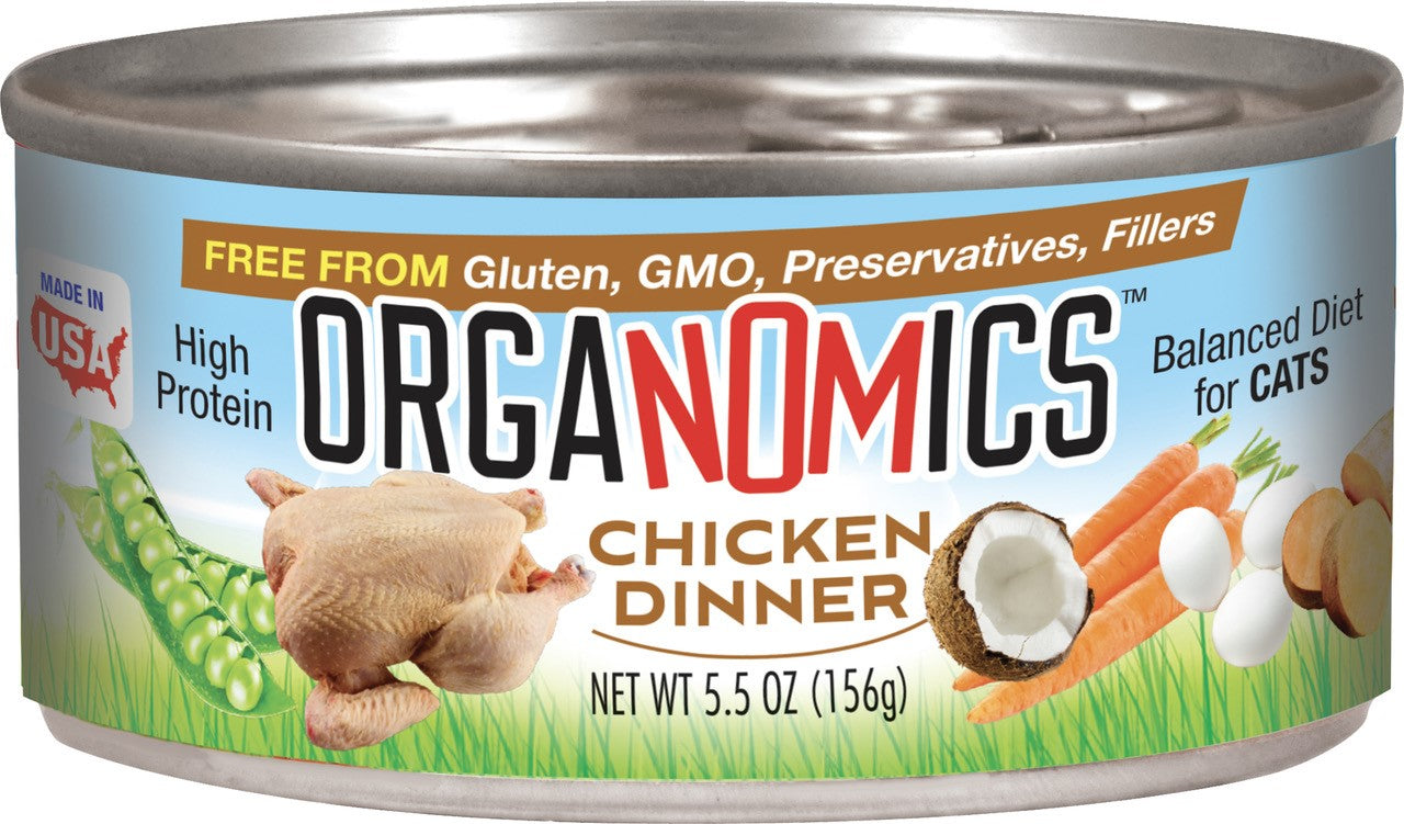 OrgaNOMics Chicken Dinner Canned Cat Food 24ea/5.5 oz 856348008211