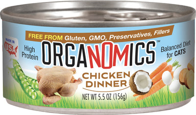 OrgaNOMics Chicken Dinner Canned Cat Food 24ea/5.5 oz 856348008211