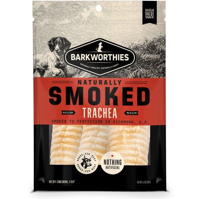 Barkworthies Smoked Trachea Dog Treat 5-6In/3 ct 840139130014