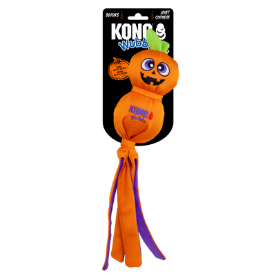 KONG Halloween Wubba Ballistic Jack-O-Lantern Dog Toy Orange Large 035585508290