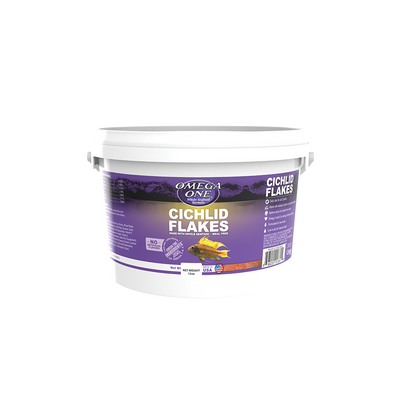 Omega One Cichlid Flakes Fish Food 12 oz 698220016316