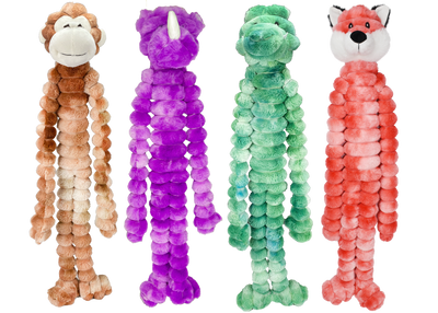 Multipet Crimpy Cuddlerz Animal Dog Toy Assorted Color 27 in 784369224351