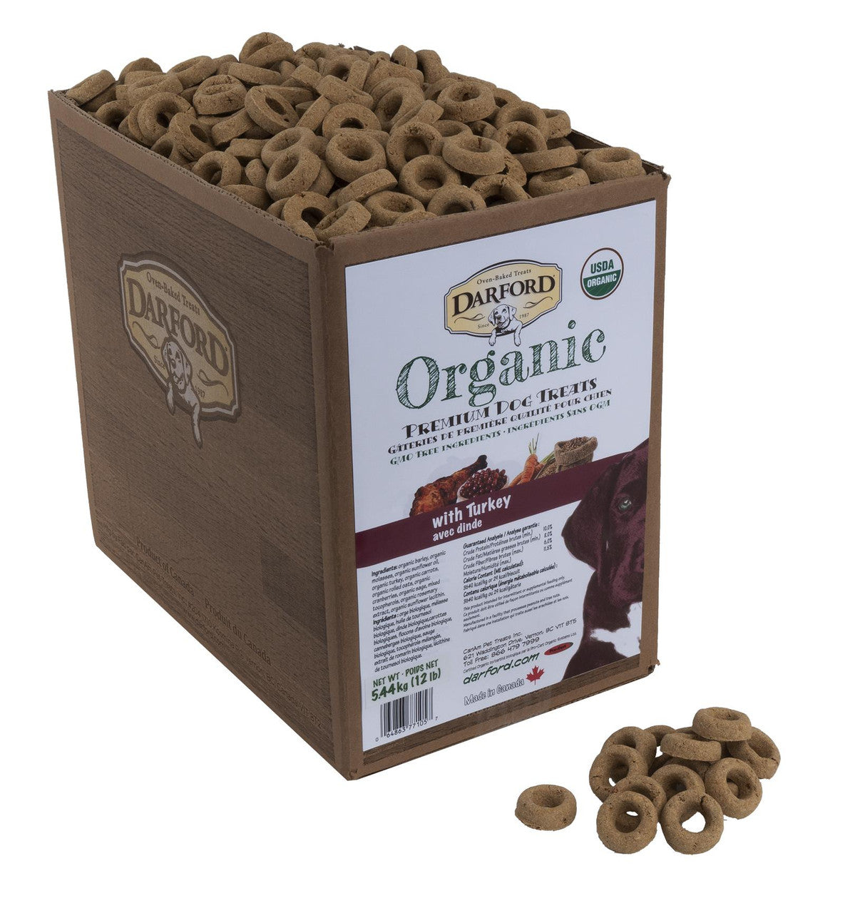 Darford Organic Premium Turkey Dog Treat 12 lb 064863771057