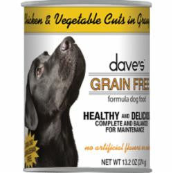 Daveās Dog Grain Free Chicken & Vegetable In Gravy 13.2oz {L + x} C=12